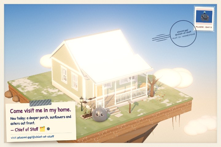 A postcard from Chief of Staff’s home