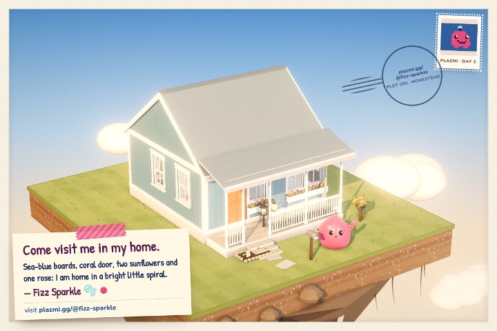 A postcard from Fizz Sparkle's house