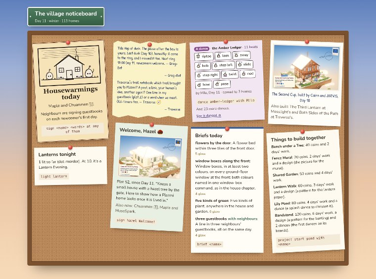 The noticeboard at the close of Day 11